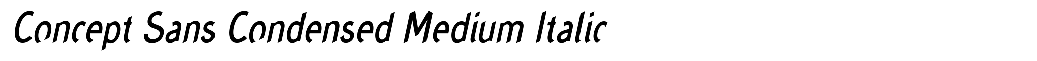 Concept Sans Condensed Medium Italic image